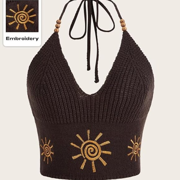 Tops - Women's Crop Halter Top